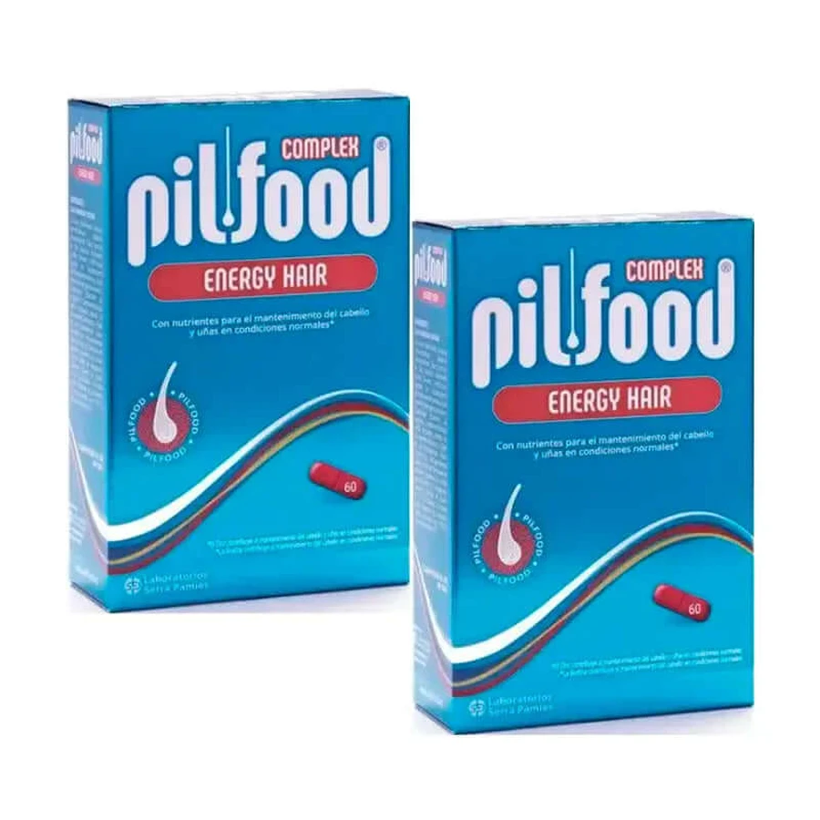 Pilfood Complex Nutrientes para cabello y uñas, envase 2 x 60 comprimidos