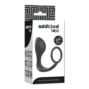 Addicted Toys Anal plug with black silicone ring Model 1