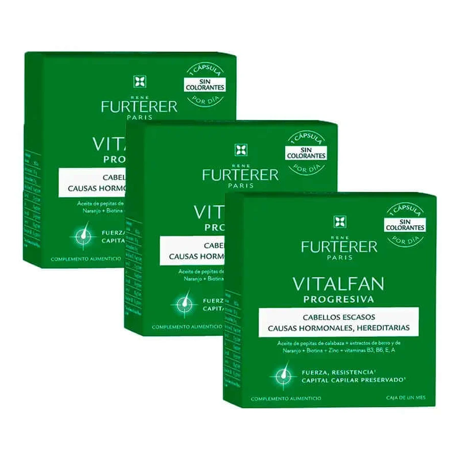 Rene Furterer Vitalfan Progressiver Haarausfall, Packung 3 x 30 Kapseln