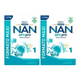 Nestlé Nan Optipro 1 Leche para principiantes, 2X1200 g