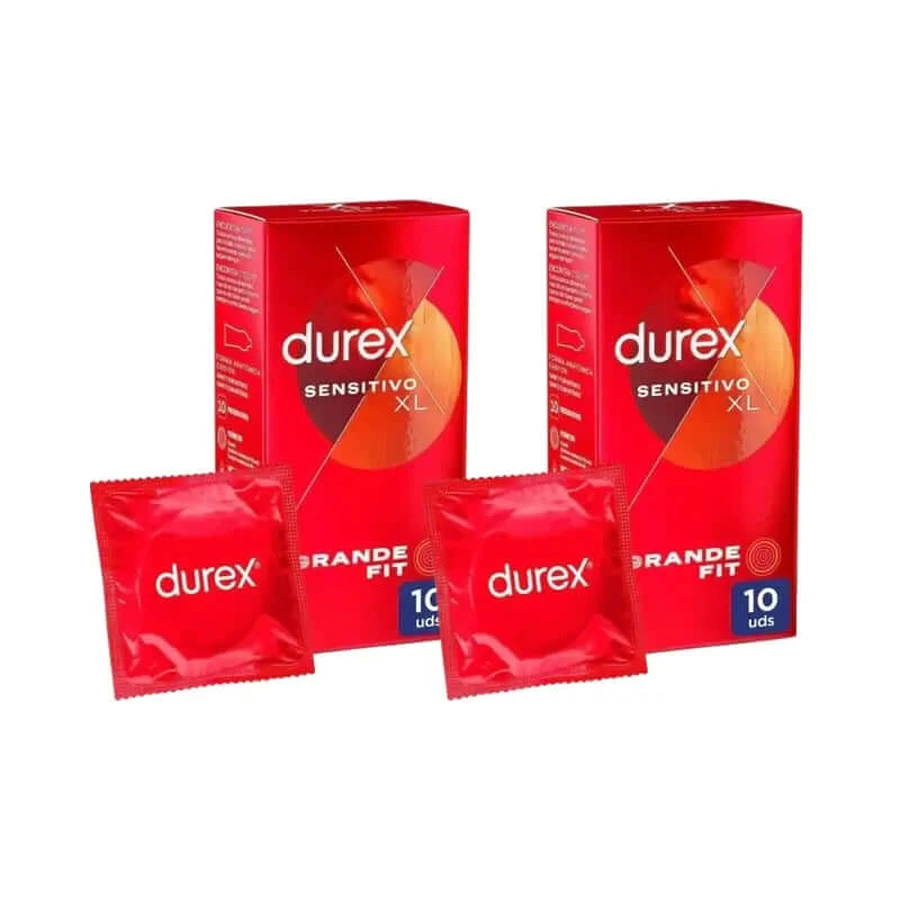Durex Soft Sensitive Condoms for increased sensitivity size Xl 10 pack of 2