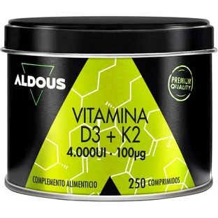 Aldous Bio Vitamin D3 + K2, 250 Tabletten