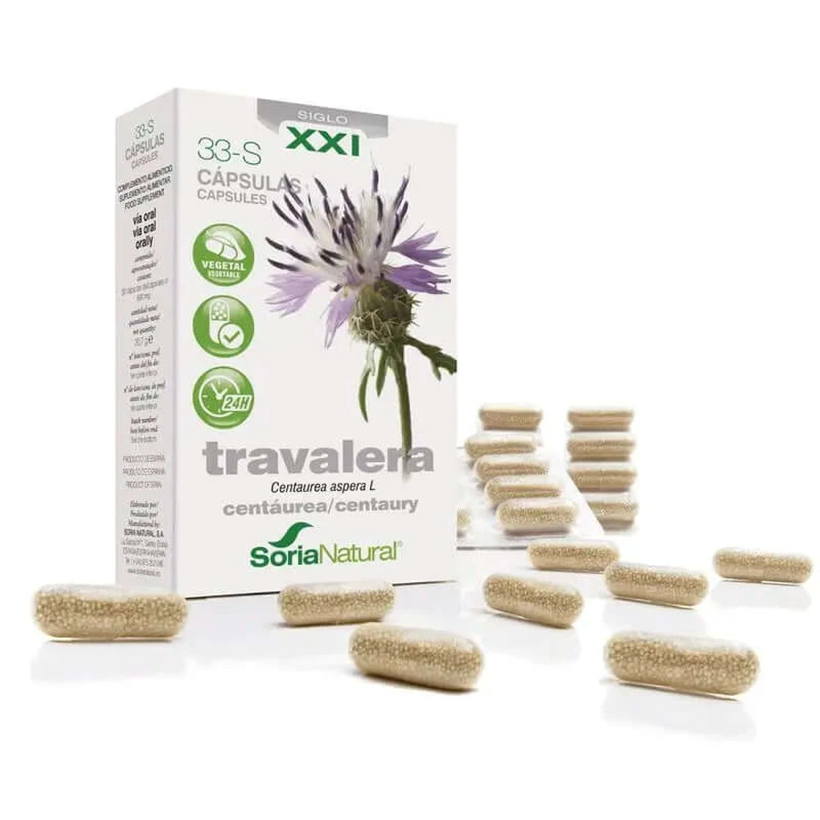Soria Natural 33-S Travalera 200 Mg, 30 Capsules
