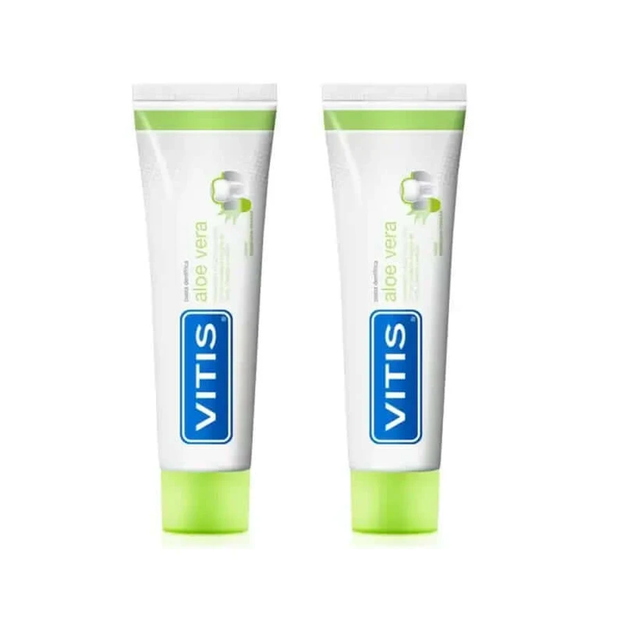 Vitis Aloe Vera and apple toothpaste, 2X100 Ml