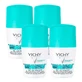 Vichy Desodorante Antitranspirante Roll-On 48H, envase 4 x 50 ml