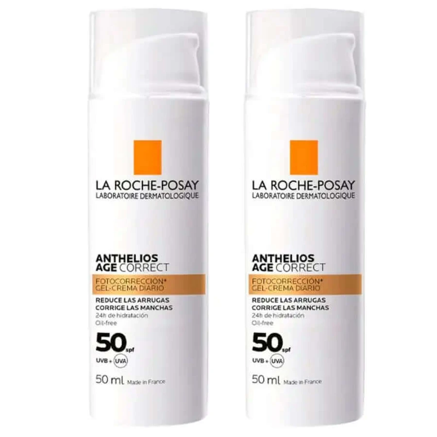 La Roche Posay Anthelios Age Correct SPF50 Gel Cream, Duplo 2x50 ml