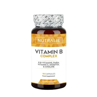Nutralie Vitamin B-Komplex + Vitamin C + Vitamin C + Cholin + Inositol + Paba, 90 Kapseln