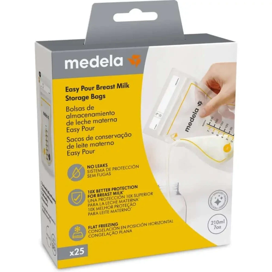 Medela Easy Pour Muttermilchbeutel, 25 Stück.