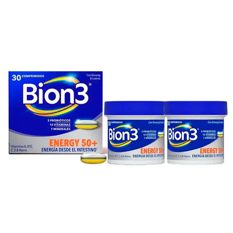 Bion3 Energy 50+ Multivitamin, Packung mit 2 x 30 Tabletten