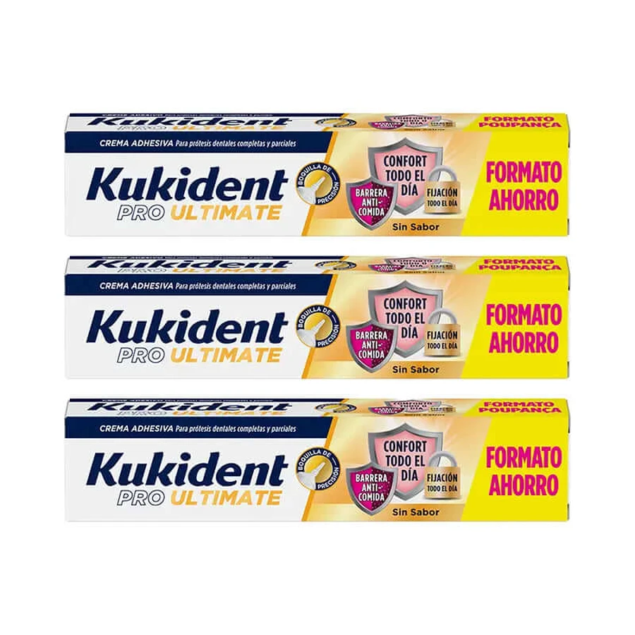 Kukident Triple Pro Ultimate Geschmacksneutral, 3 x 57 Gr