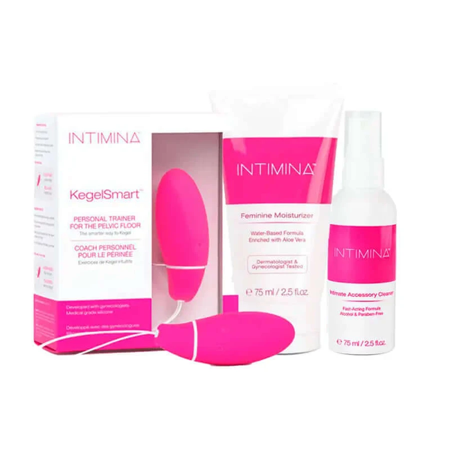 Intimina Kegelsmart + Intimina Hygienizantel Reiniger + Intimina Vochtinbrenger, 12