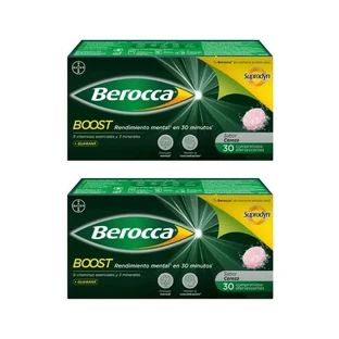Berocca Boost Magnesium, vitamins and minerals with Guarana, 2x30 effervescent tablets