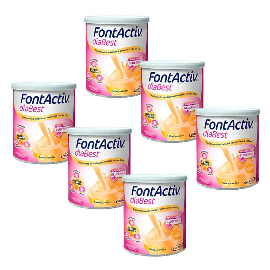 FontActiv Diabest Pack Vanille, 6x400 g