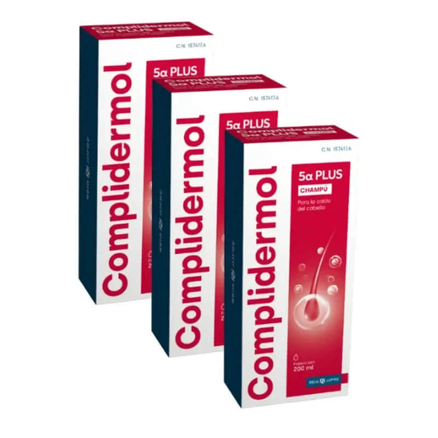 Complidermol Triplo 5 Alpha Champú Anticaída 3 x 200 ml