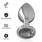 Plug Anal Intense Plug Metal Aluminio Con Cristal Negro Talla S