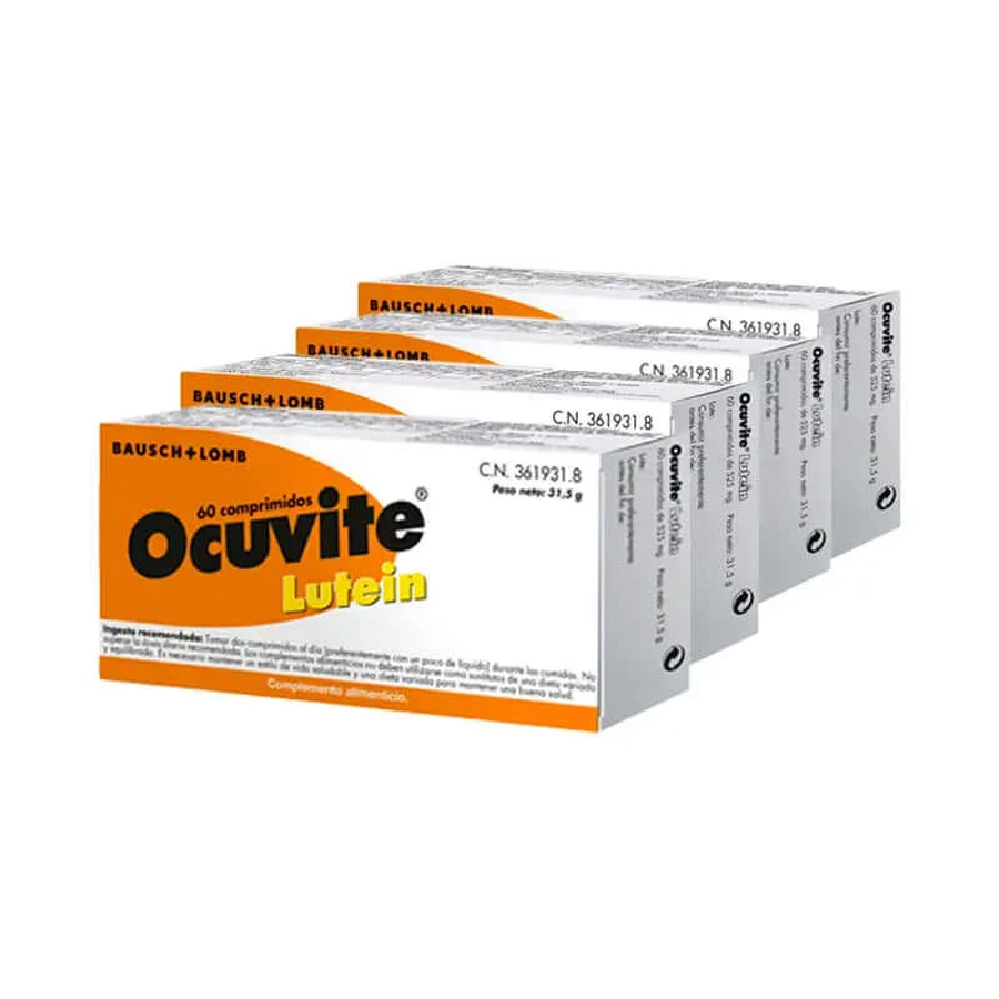 4 packs Bausch & Lomb Ocuvite Lutein 60 tablets