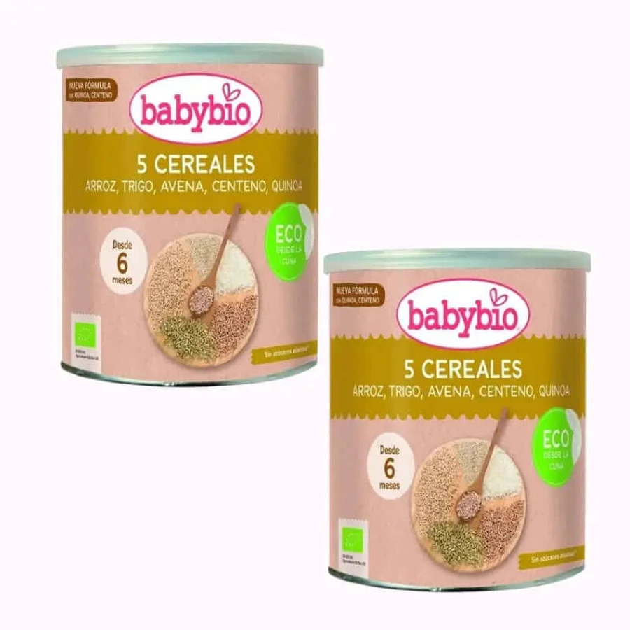 Babybio 5 Biologische Granen +6m, verpakking 2 x 220g