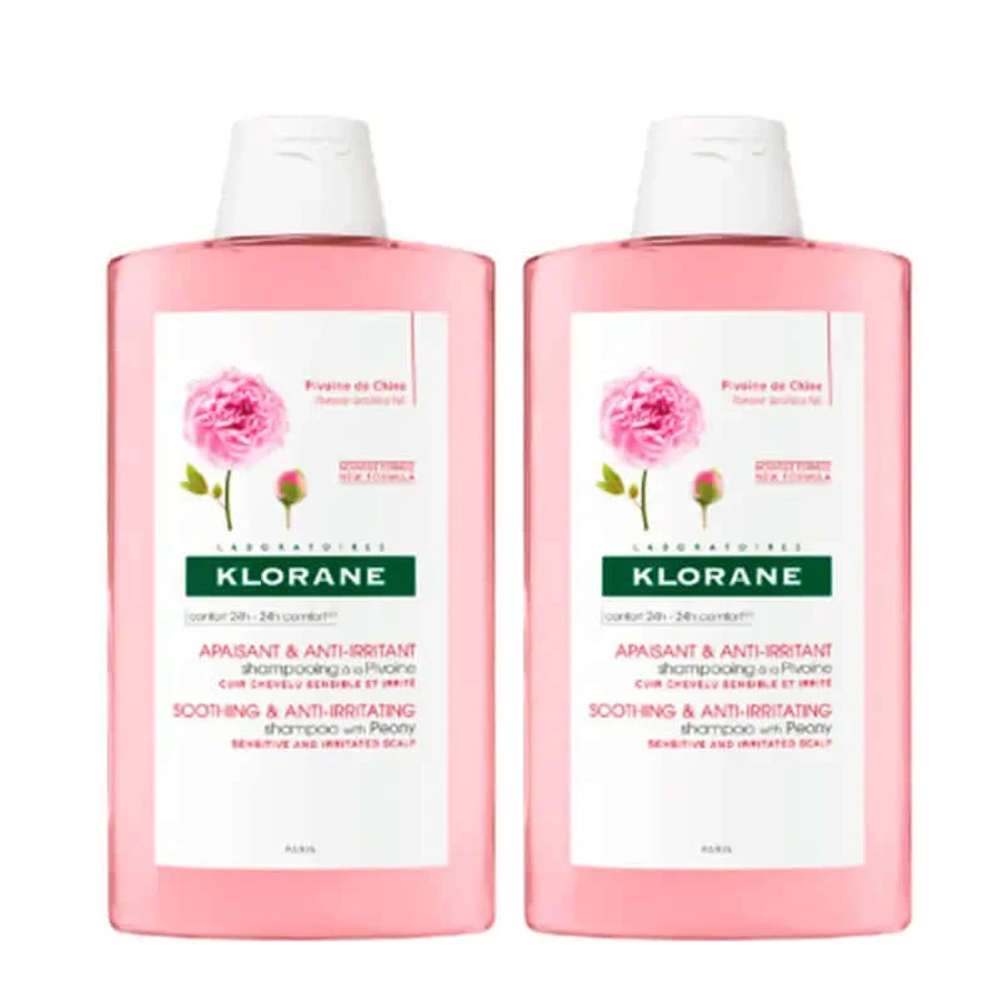 Klorane Peony Șampon Pack Bio, 400 ml
