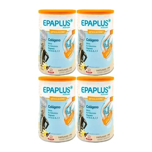 Epaplus Arthicare Collageen Vanillesmaak, verpakking 4 x 328 gram