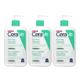 CeraVe Foaming Cleansing Gel, pack 3 x 473 ml