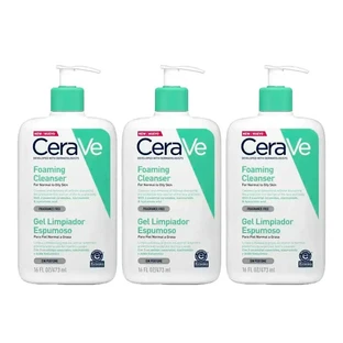CeraVe Foaming Cleansing Gel, pack 3 x 473 ml