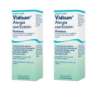 Vidisan Alergia con Ectoína Colirio Ojos Irritados, 2 X 10 Ml
