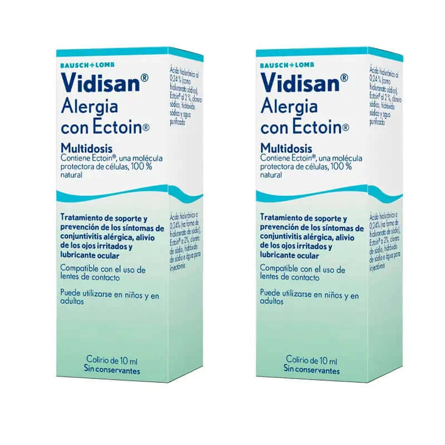 Vidisan Alergia con Ectoína Colirio Ojos Irritados, 2 X 10 Ml