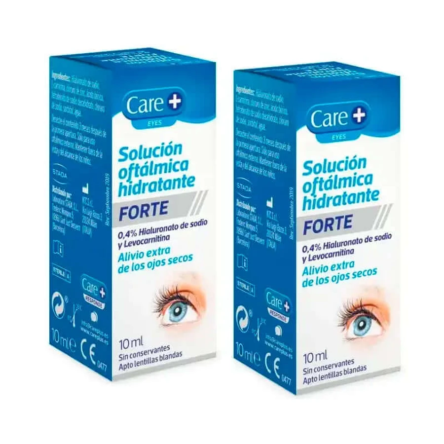 Care+ Forte oogheelkundige oplossing, verpakking 2 x 10 ml