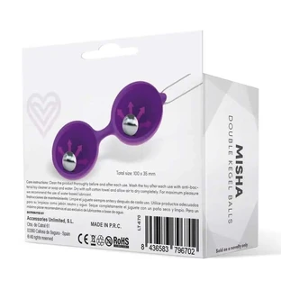 Latetobed Boule de Kegel double silicone Violet