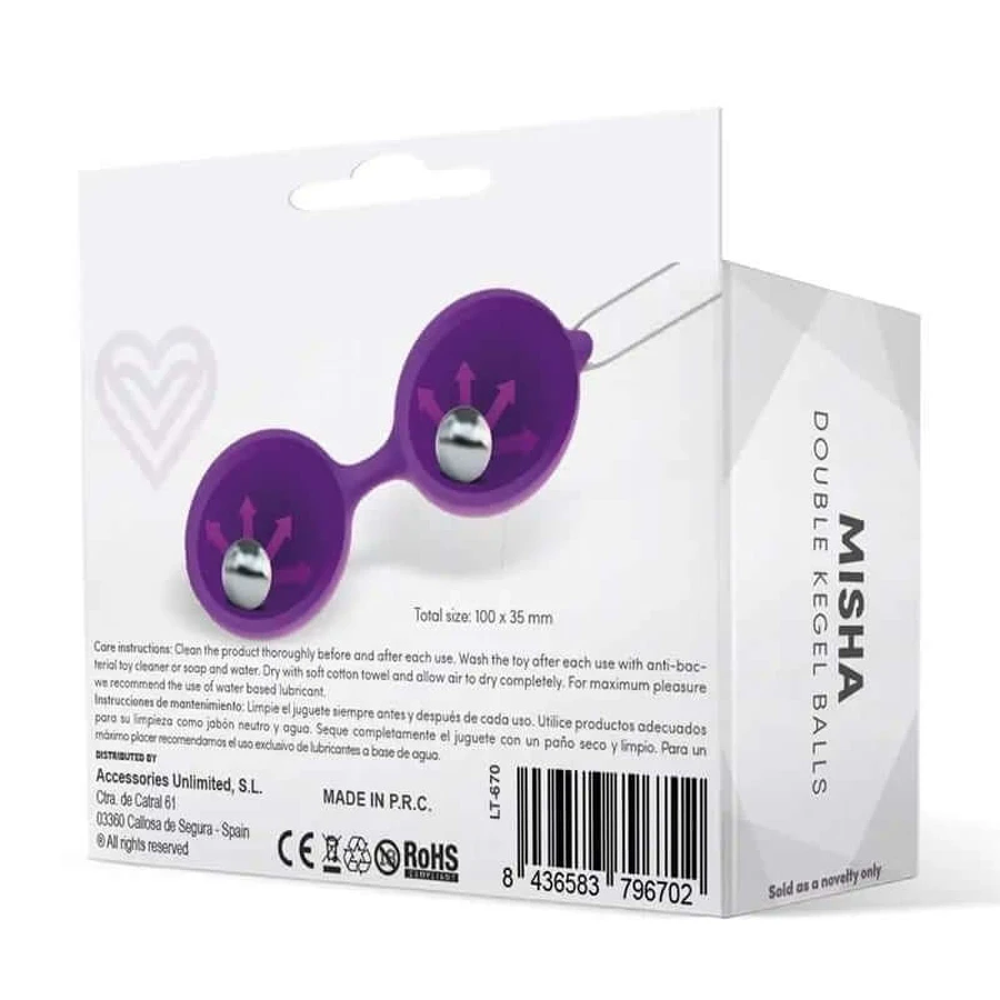 Latetobed Boule de Kegel double silicone Violet