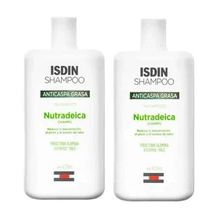 Isdin Nutradeica anti-oily dandruff, pack 2 x 400 ml