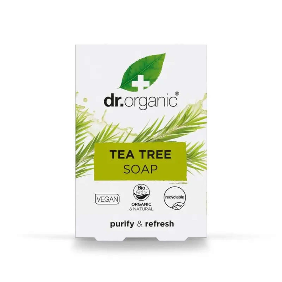 Dr.Organic Tea Tree Soap bar for oily skin, 100 ml