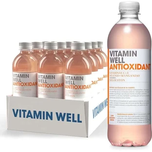 Vitamin Well Pack Pack Antioxidante Melocotón, 12 uds x 500 ml