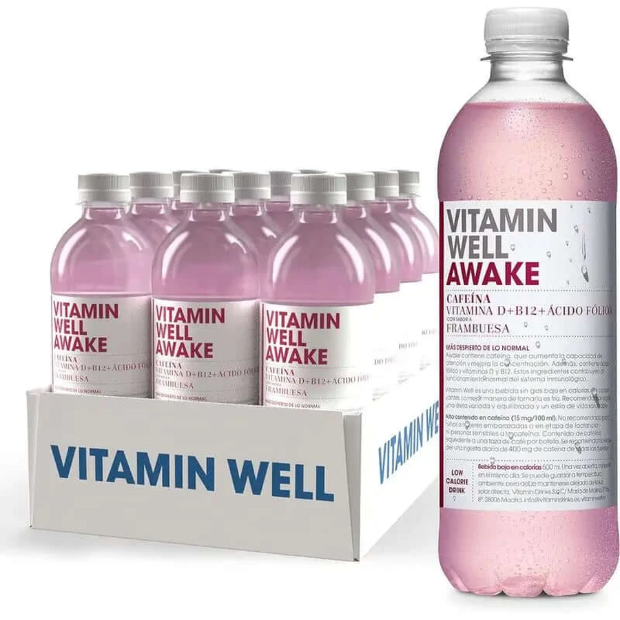 Vitamin Well Pack Awake Raspberry Awake, 12 pcs x 500 ml