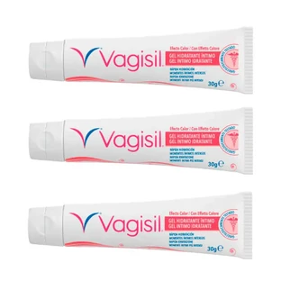 Pack 3 Vagisil Intimate moisturizing gel with warming effect, 30gr