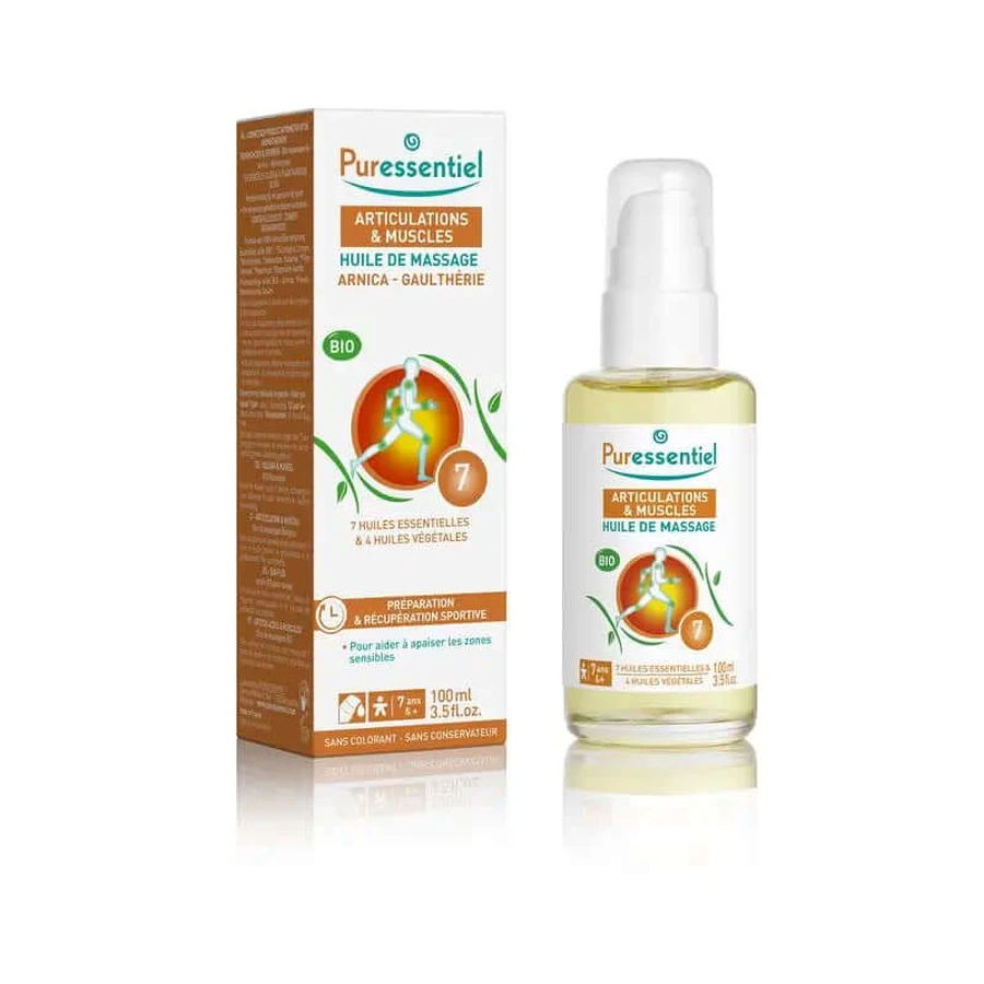 Puressentiel Bio-Massageöl für Muskelschmerzen Arnika Wintergrün, 100 ml