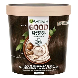 Garnier Good Permanent Colouring ammonia-free, 90% natural origin shade 4.0 cocoa brown.
