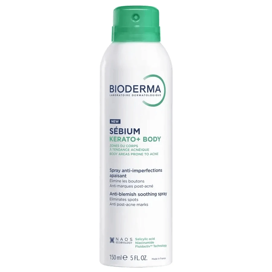 Bioderma Sébium Kerato+ Anti-acne body spray, 150 ml