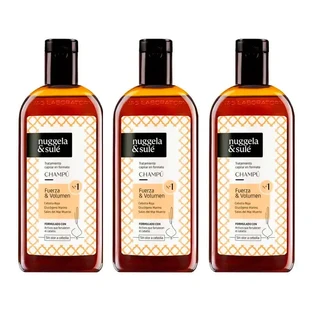 Nuggela & amp; Sule Champú Premium Extracto de Cebolla Cabello suelto y graso, pack 3 x 250 ml