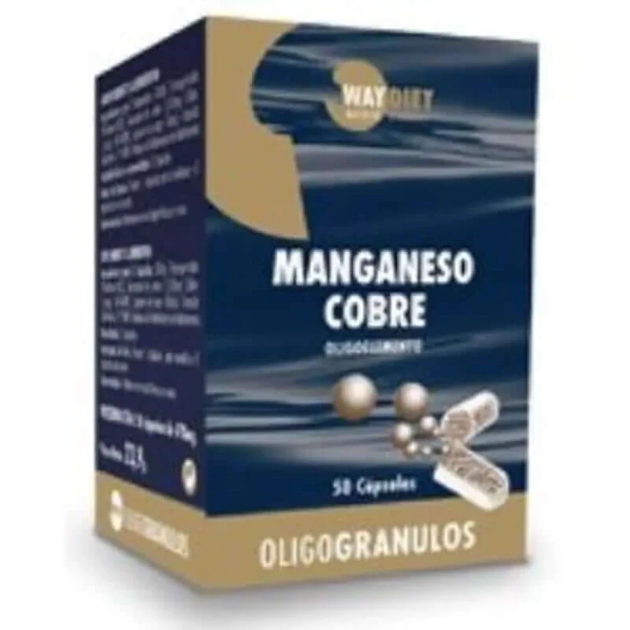 Waydiet Productos Naturales Manganeso-Cobre Oligogranules 50Caps.