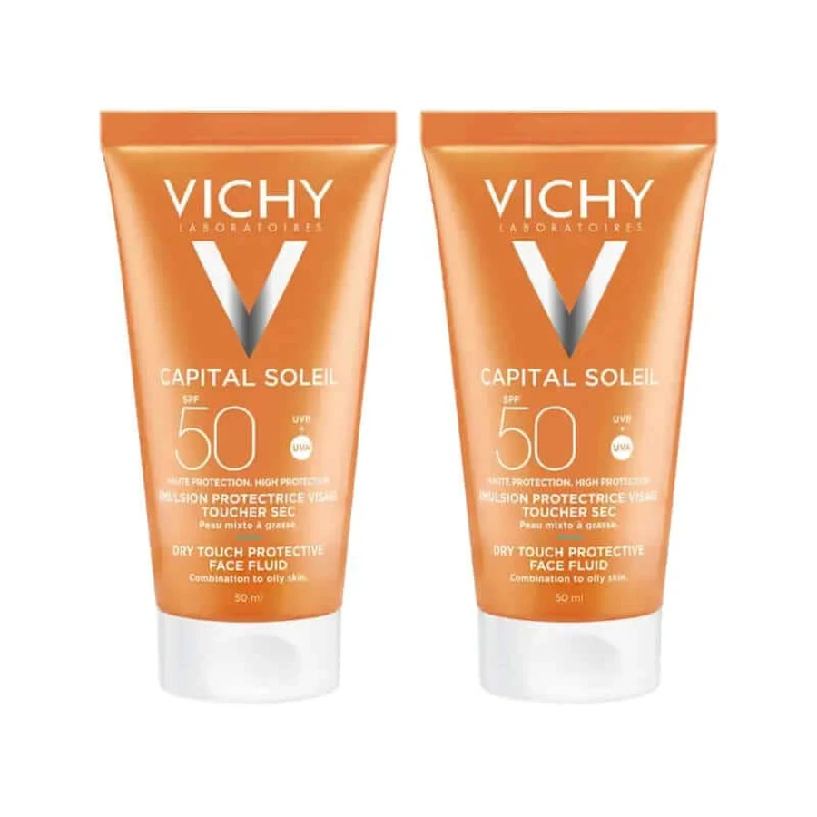 Vichy Duplo Capital Soleil Gezichtscrème Spf50+, 2X50 Ml