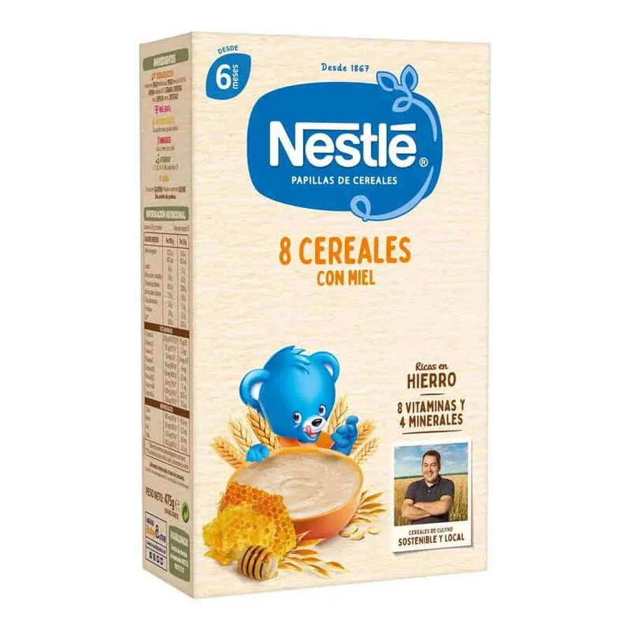 Nestlé Baby Food 8 Cereales con miel , 475g