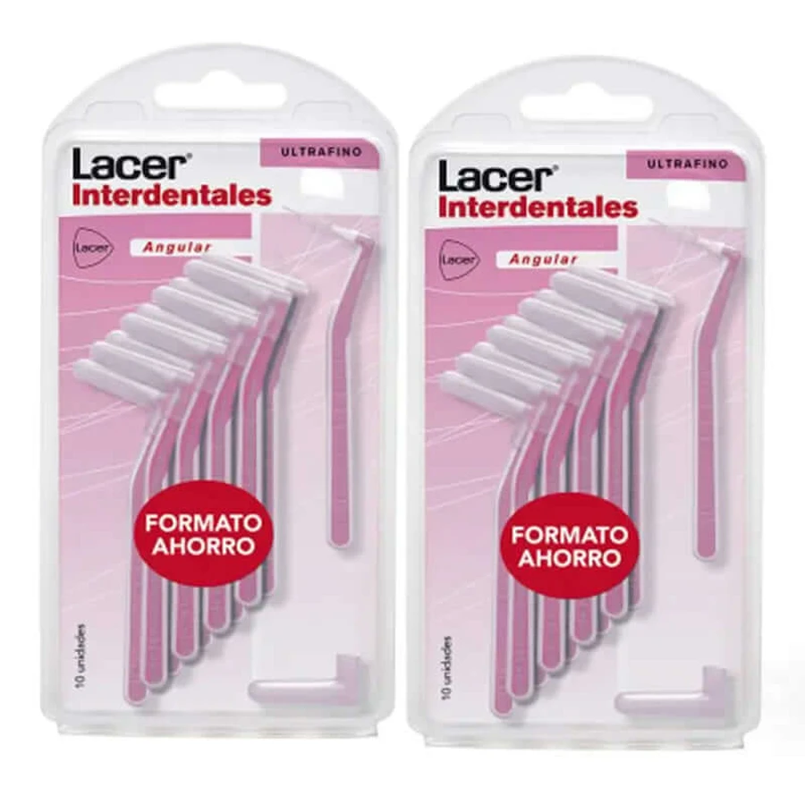 Cepillo Interdental Lacer Duplo Ultrafino Angulado 2x10 unidades