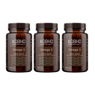 Kobho Labs Triple Omega-3 Supplement, 3 x 60 capsules