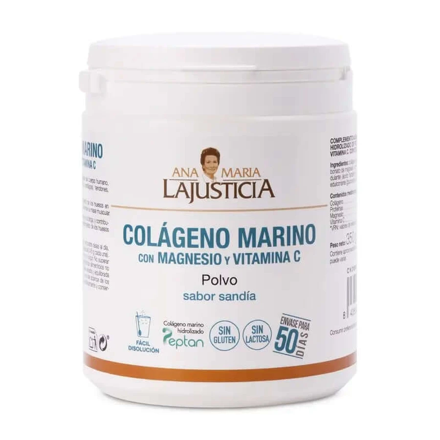 Ana Maria Lajusticia Colágeno marino con magnesio y vitamina C, sabor sandía, 350gr
