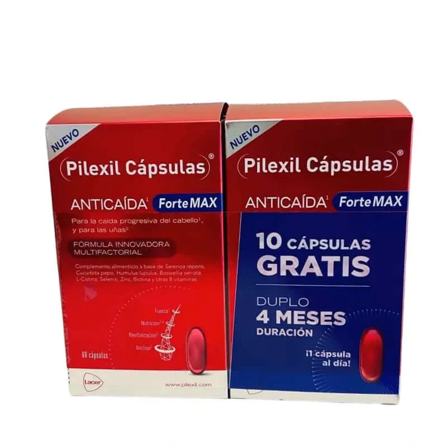 Pilexil Forte Max Anticaída Duplo, 2x60 cápsulas