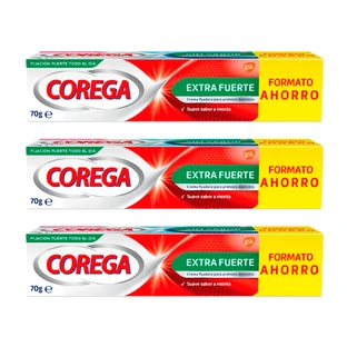 Corega Dreifach-Super-Super-Ultra-Creme Extra Stark, 3 x 70 Gramm