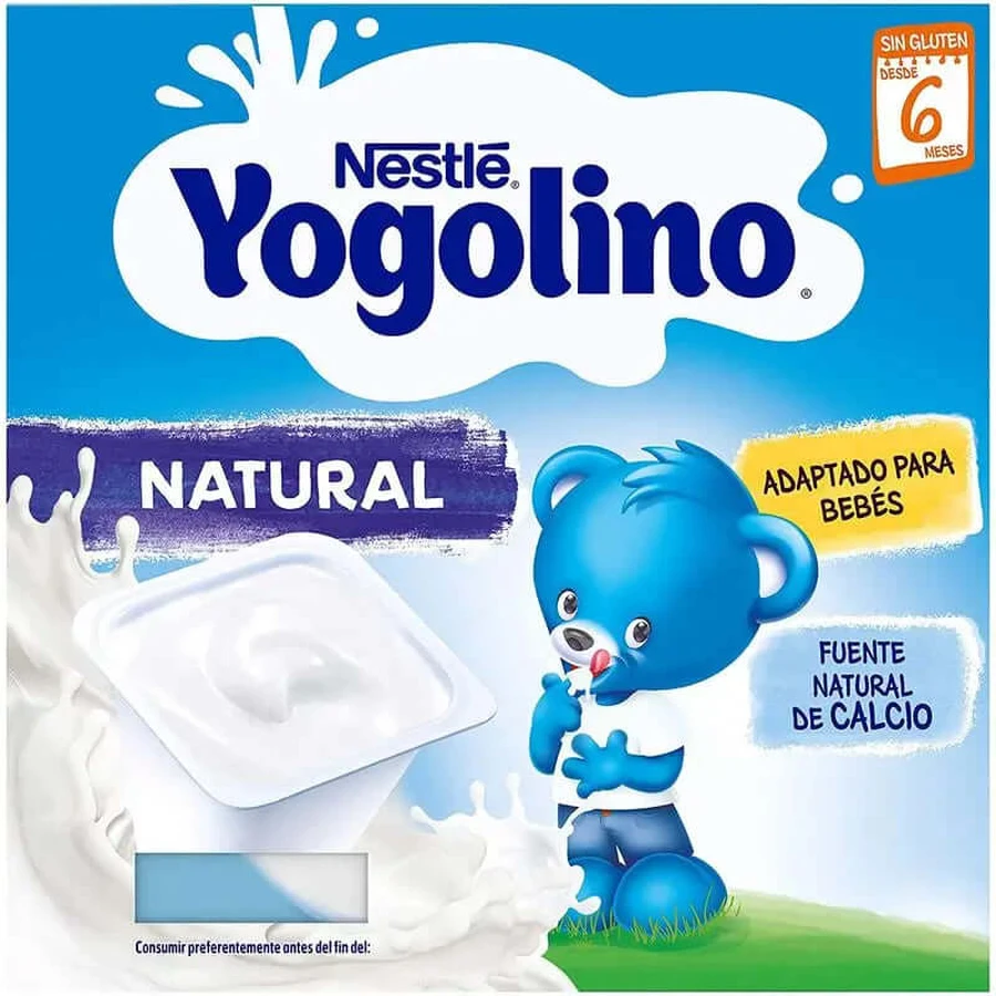 Nestlé Natuur Yoghurt, 4X100 g