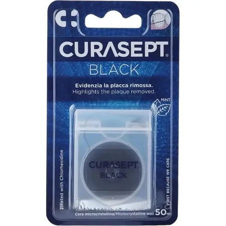 Ata dentara neagra cerata cu clorhexidina, 20g, Curasept