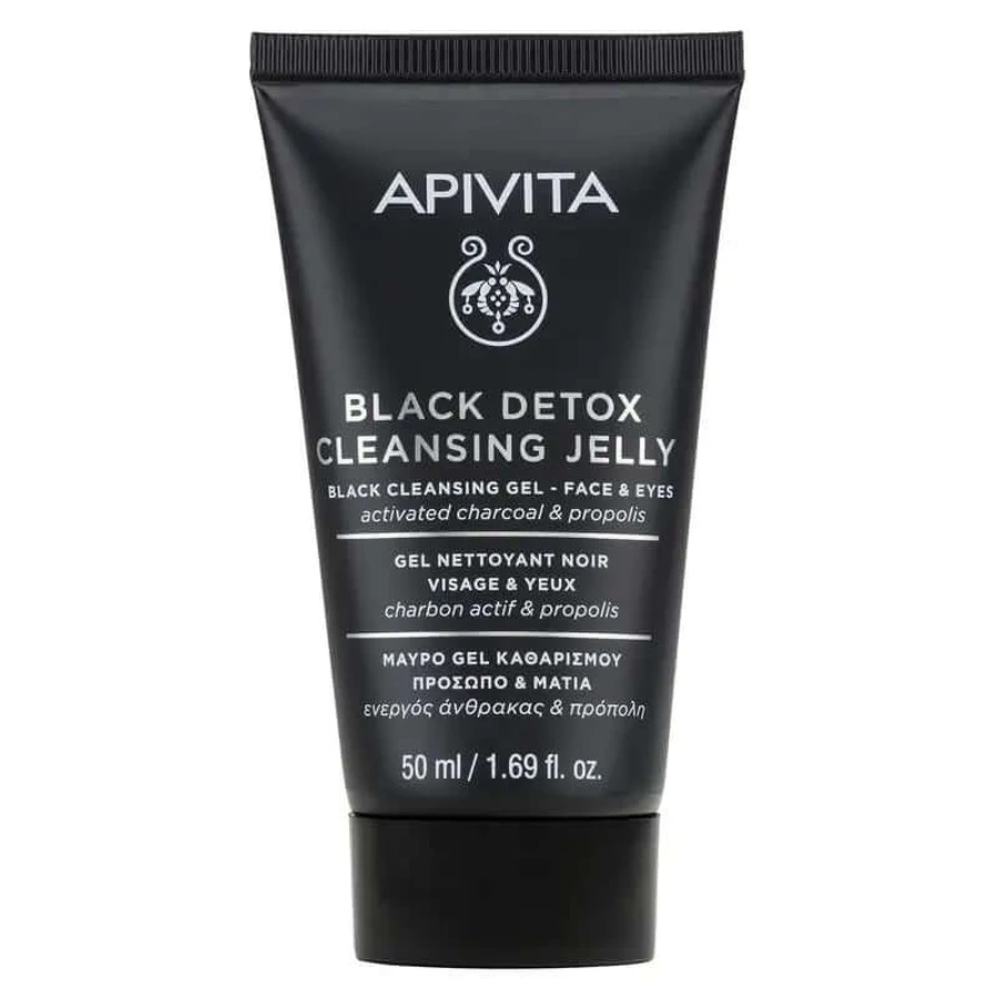 Apivita Black Detox Cleanser mit Propolis und Aktivkohle , 50 ml